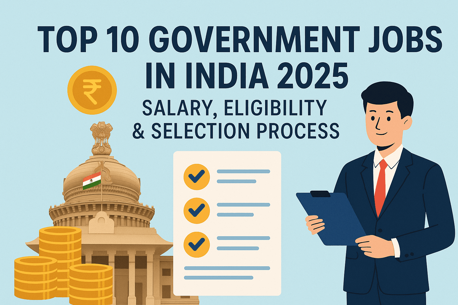 Top 10 Government Jobs in India 2025 – Salary, Eligibility & Selection Process